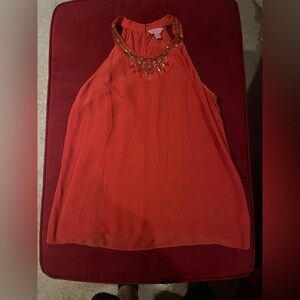 Lilly Pulitzer silk beaded blouse